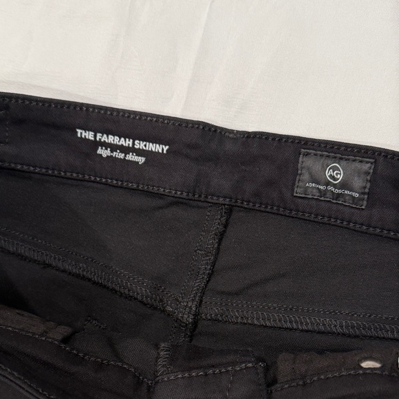 NWT AG Adriano Goldschmied The Farrah Skinny Jeans—Black 31R - Picture 3 of 14